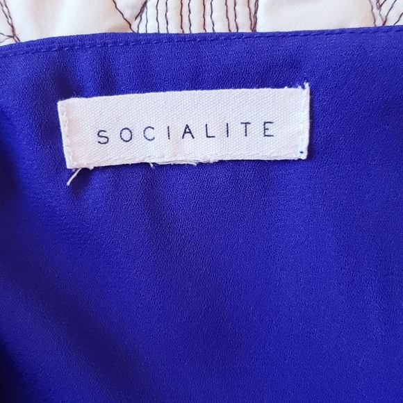 Socialite V-neck Cami (royal blue/purple, sz L) - Picture 6 of 7